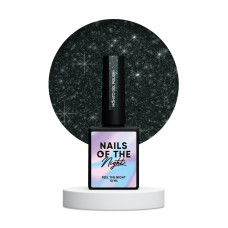 NAILSOFTHENIGHT Mohito - ciemno-zielony lakier hybrydowy z odblaskową drobinką, 10 ml